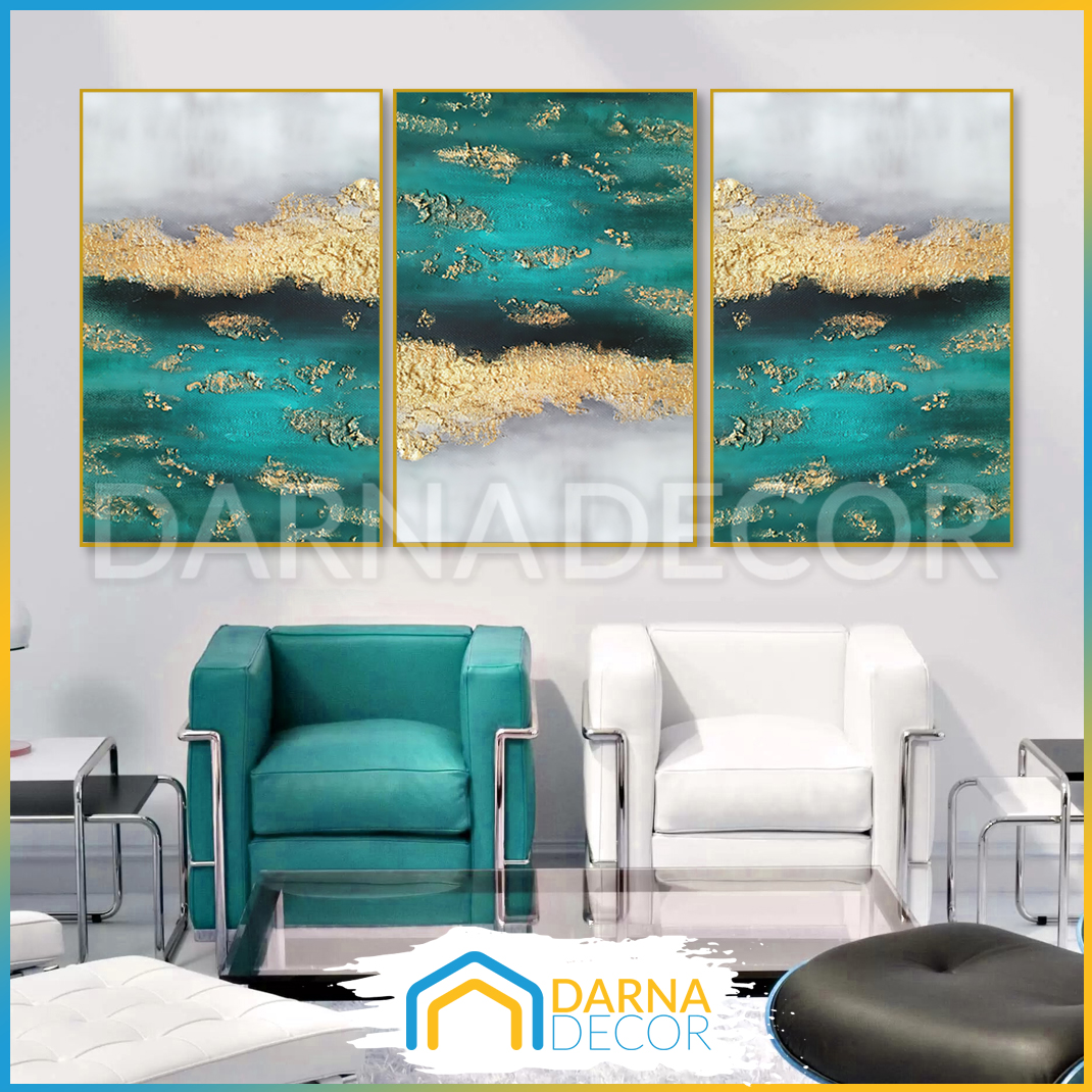 Tableau Vague Vert Royale Tableau Vague Vert Royale